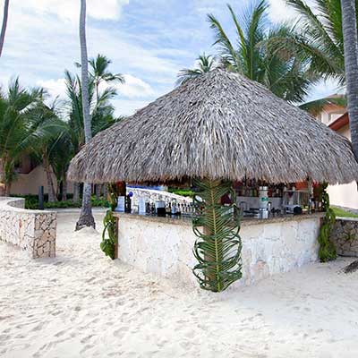 bar at the beach of majestic colonial